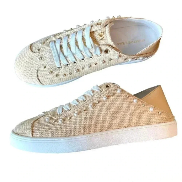 Stuart Weitzman Pearlstud Convertible Sneaker Size EU 38.5 US 8.5 - Picture 3 of 10